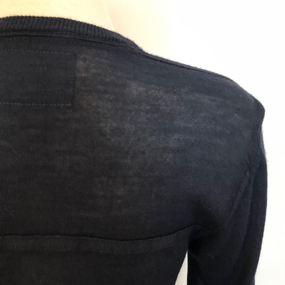 Navy Wool-Blend Lightweight Guess Sweater - Picture 10 of 12